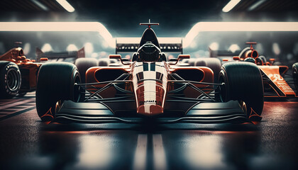 Fototapeta premium Formula 1 Cars, Generative AI, Illustration