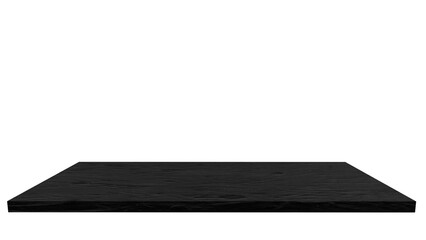 Black wooden shelf table product display board countertop