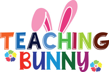 Teacher Bunny png for Easter day