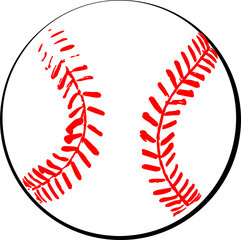 baseball ball isolated on white