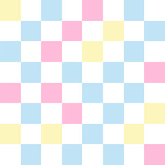Colorful pastel checkerboard pattern background.