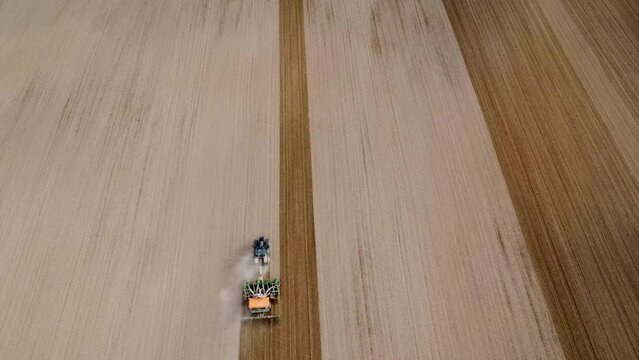Planting wheat in the field on Valtra tractor with Topcon Agriculture