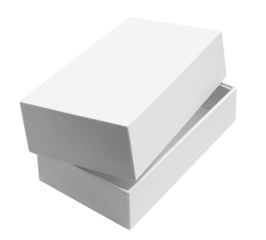 Narrow empty white box, cut out