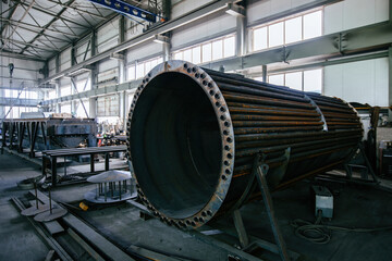 Assembly line of furnace RIR block and other parts of grain drying complex