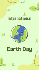 World earth day ecology concept. Banner or card on the theme of save nature. Make everyday earth day.