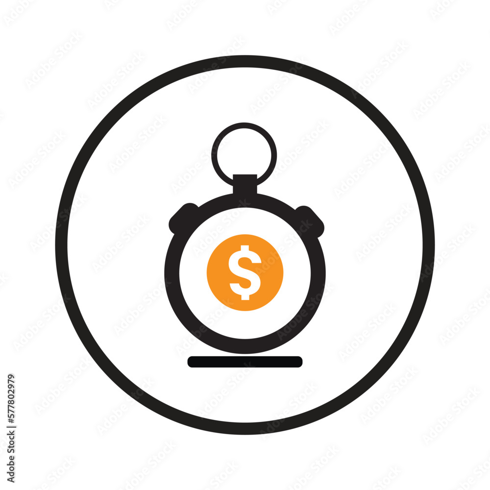 Poster time money icon