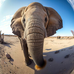 Fototapety  african elephant shot with go pro camera , south africa safari
