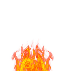 burning fire flame on transparent background