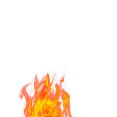 burning fire flame on transparent background