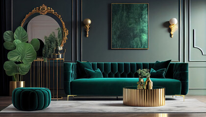 modern living room Generate Ai