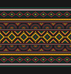 African ethnic tribal colorful pattern background for fabric, carpet, wallpaper, wrapping, batik, cover, tile