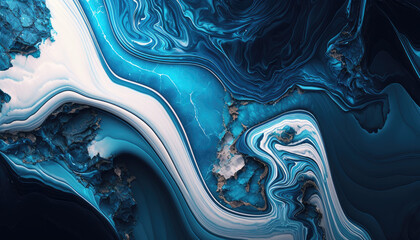 Natural Blue Textured Marble Background - High Resolution 3D Illustration