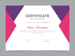 Modern Certificate Template Vector Design