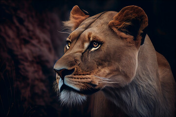 Obraz na płótnie Canvas Predatory African mammal.generative ai