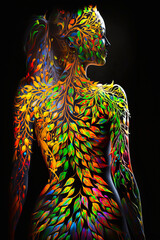 Fototapeta premium Körperbemalung, ki generated