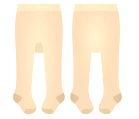 Brown baby pantyhose. vector illustration