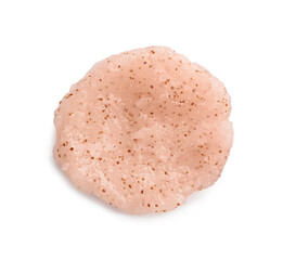 Sample of scrub on white background, top view