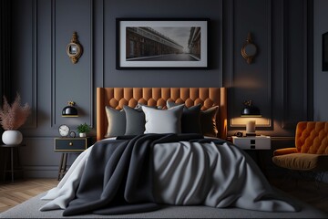 Luxury hotel bedroom - Generative AI