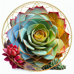 Succulent arrangement - Generative Art