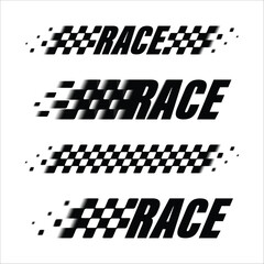 Sport race track lines blur text