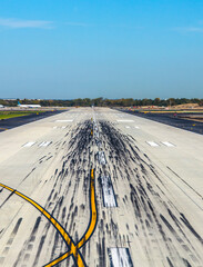 empty runway at the airport