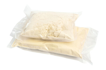 Obraz premium Plant Protein with Animal Protein. Isolated on white background