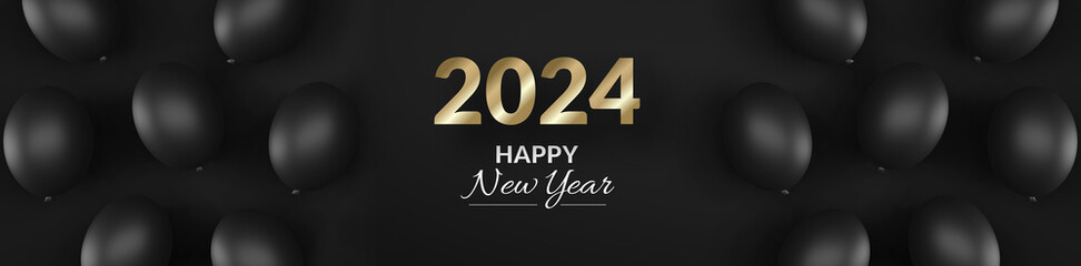 2024 Happy New Year banner