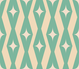 Mid-century modern wrapping paper in starburst pattern on light blue background. Inspired by Atomic era. Repeatable and seamless