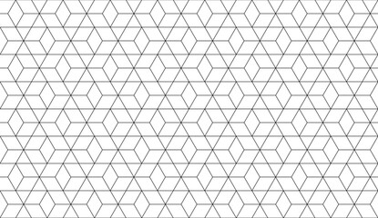 Fototapeta premium Seamless thin linear grid pattern. Abstract geometric rhombus background. Stylish fractal texture.