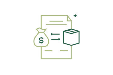 Isolated Minimalistic shipping vector illustration in flat style design. Geometric logistics icon for website, app, ui ux design, web design, business, marketing, landing page, web development 
