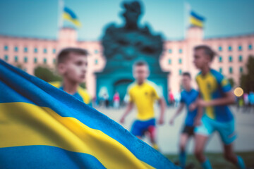 Ukrainian Flag-Waving Kids at Public Squares: A Symbol of Freedom