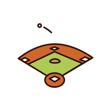 baseball field png icon with transparent background