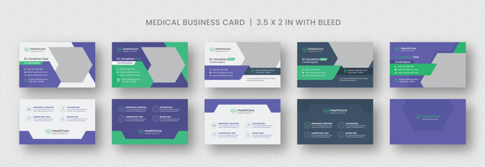 Medical Business Card Set Template