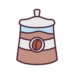 Coffee container PNG image icon with transparent background