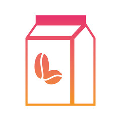 Ground coffee bag icon PNG image with transparent background