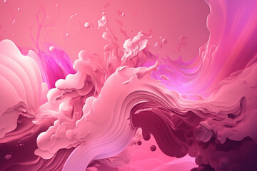 Obraz na płótnie Canvas Pink color background with copy space for display your design. Ai generative