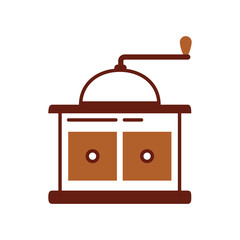 Manual coffee grinder PNG image icon with transparent background