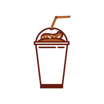 PNG image cold coffee glass icon with transparent background