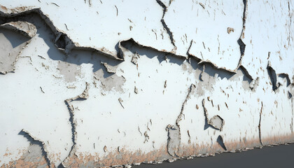 Wall with cracked paint. Generative AI