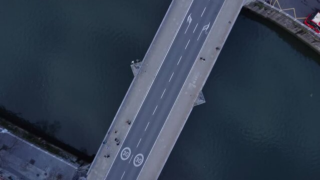 Spinning shot above a Bridge in Bilbao Spain 
