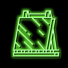 packaging glass production neon glow icon illustration