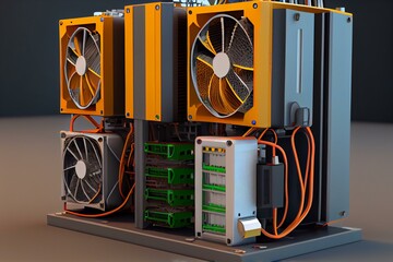 Cryptocurrency mining rigs, generative AI