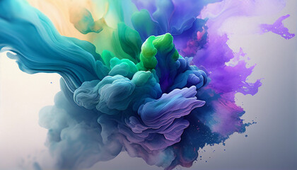 Obraz premium Hand painted colorful watercolor abstract background, Generative AI