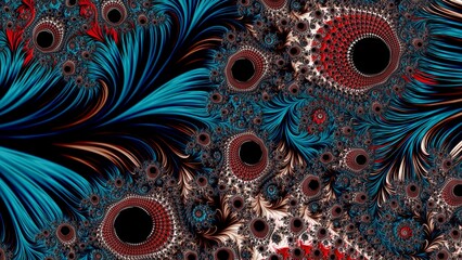 Fractal complex color - Mandelbrot set detail, digital artwork for creative graphic design