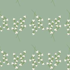 Seamless pattern of Abstract images of a blossoming branch of flowers. Repeat texture. Hello spring
