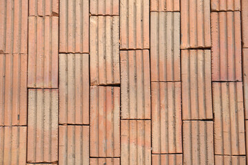 brown brick background corridor in the restaurant
