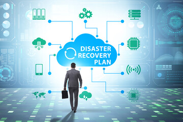 Disaster recovery plan and backup concept - obrazy, fototapety, plakaty