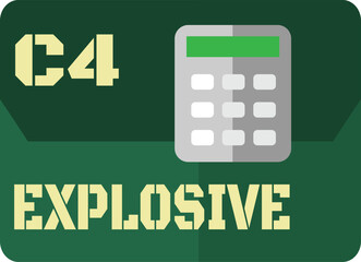 C4 plastic explosive icon vector illustration.