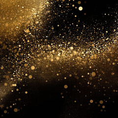 Fototapeta na wymiar Abstract background with gold glitter, Generative AI