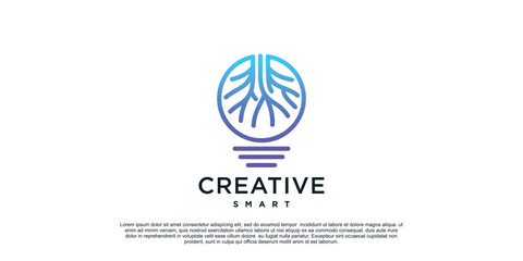 Creative logo design with unique concept Premium Vector